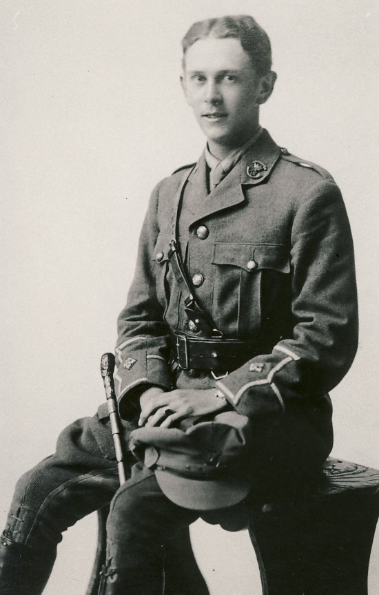 Huck as 2nd Lieutenant, Somerset Light Infantry