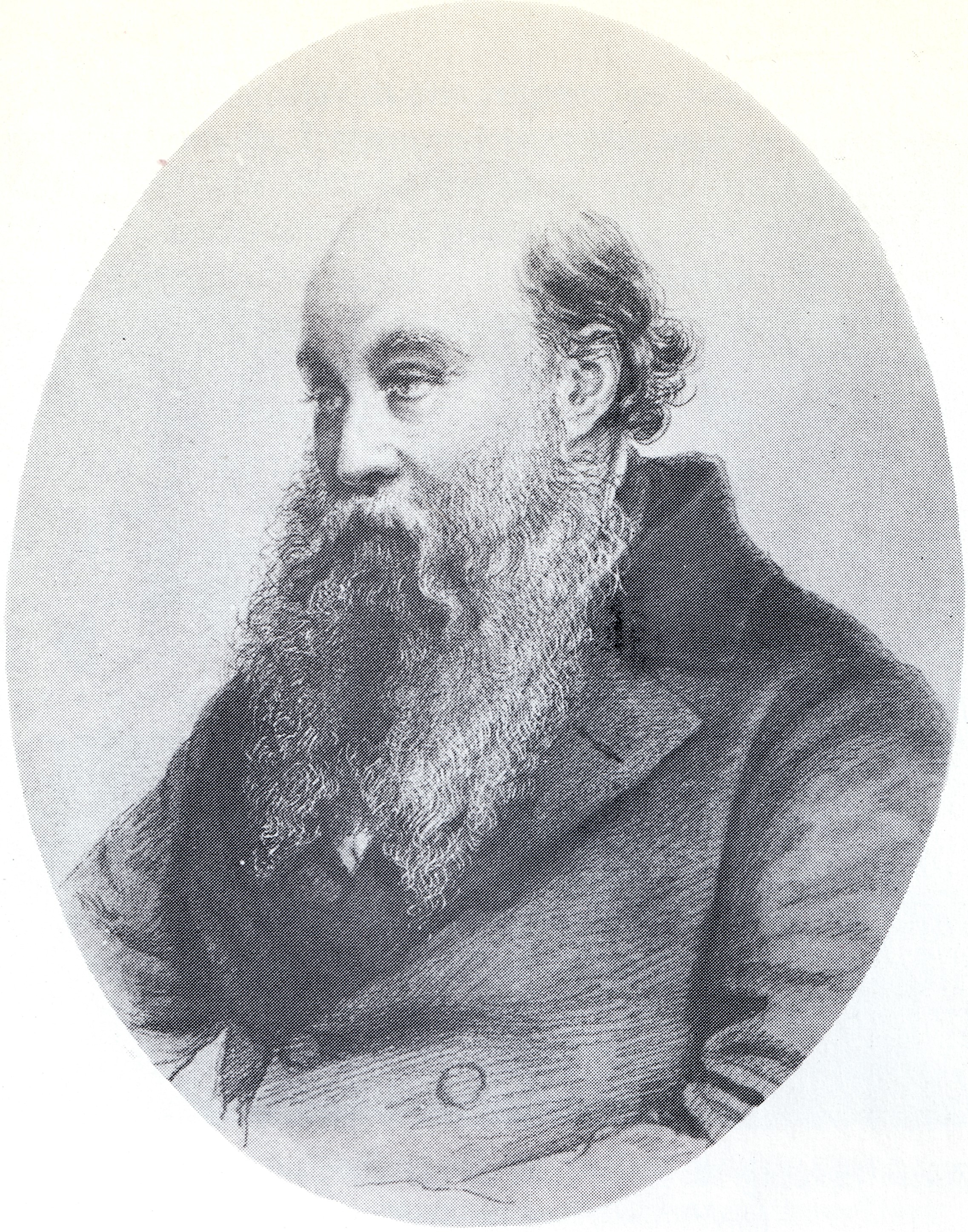 Drawing of Peasall in 1856, by his daughter Philippa